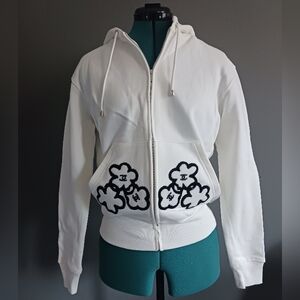 Chanel White Cotton Hoodie Size S